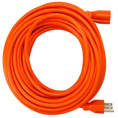 Extension Cord Indoor/Outdoor Round Vinyl 16/3 SJTW Orange 25'