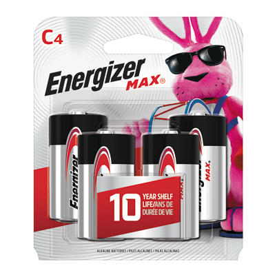 MAX Battery Alkaline C 4 Pack