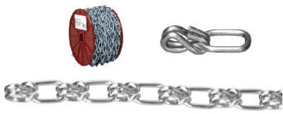 Campbell #3/0 50 Ft. Zinc-Plated Low-Carbon Steel Coil Chain