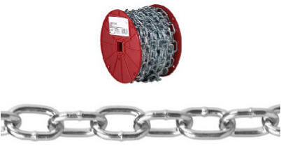 Campbell #2/0 50 Ft. Zinc-Plated Low-Carbon Steel Coil Chain