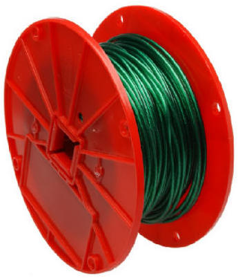 Green Vinyl Cable Galvanized Steel 1/16" x 250'