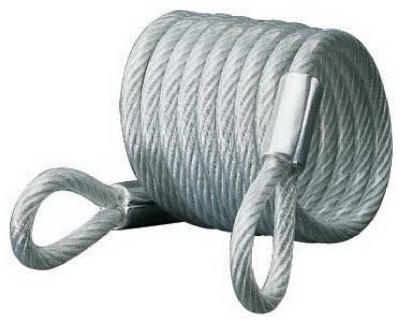 Padlock Cable Self-Coiling 6mm Coated 6'