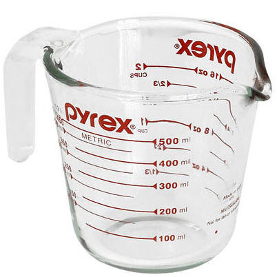 Pyrex Prepware 2 Cup Clear Glass Measuring Cup