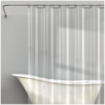 Zenith Zenna Home 70 In. x 71 In. Clear PEVA Heavyweight Shower Curtain Liner