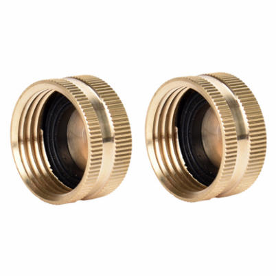 Hose Caps Brass 2 Pack