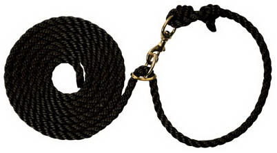 Livestock Neck Rope, Black Poly, 1/2-In. x 10-Ft.