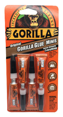 Original Gorilla Glue Minis 3 gr Tube 4 Pack