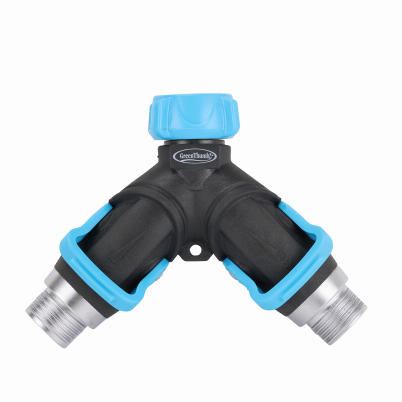 Hose Connector 2-Way Shutoff with Swivel Nut Metal