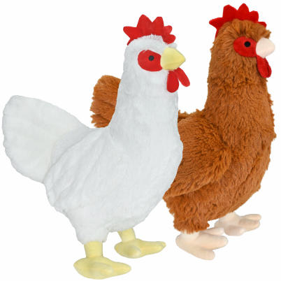 Plush Chicken Squeaky Dog Toy 20"