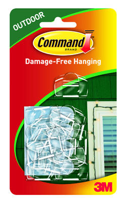 Command Outdoor Light Clips, 16 Clips, 20 Strips