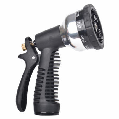 Hose Nozzle 9-Pattern with Rear-Trigger & Ergonomic Handle