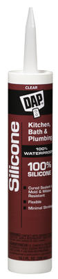DAP 9.8 Oz. Kitchen And Bath 100% Silicone Sealant, Clear
