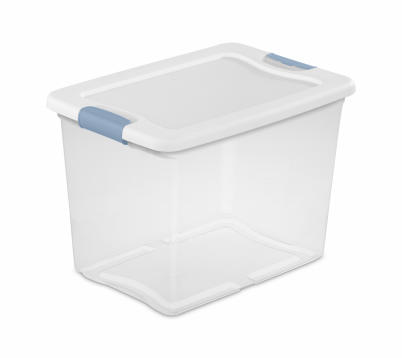 Sterilite 25 Qt./24L White Latching Box
