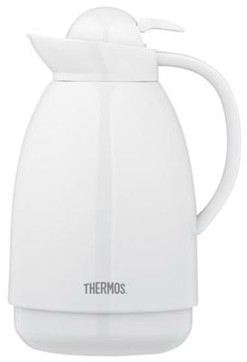 Thermos White Vacuum Insulated Glass Carafe