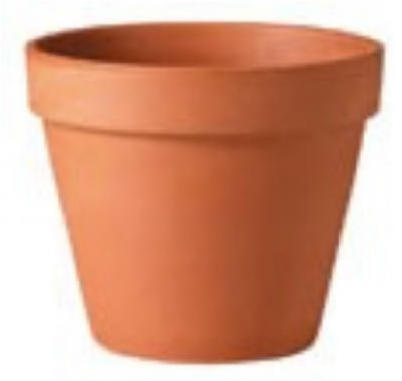 Terra Cotta Clay Flower Pot, Standard, 6-In.