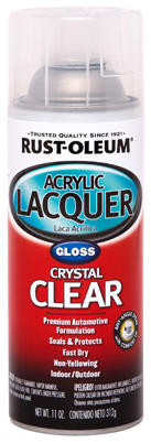 Rust-Oleum Automotive Acrylic Lacquer Spray, 12 Oz., Gloss Clear