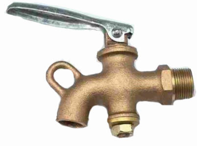 Drum & Barrel Faucet, Quarter-Turn, Bronze, 3/4-In.