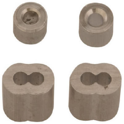 Wire Rope Ferrule & Stop Set Aluminum 3/16" 2 Pack