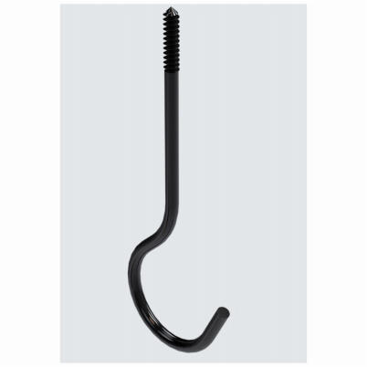 Ceiling Hook Black 6" Holds 25 lb 3 Pack