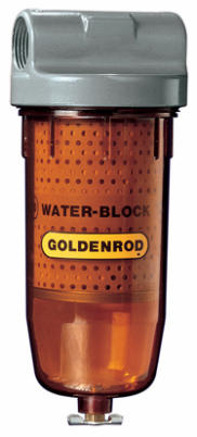 Goldenrod Water Block Fuel Filter 1" NPT Top Cap
