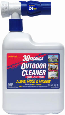 30 seconds Outdoor Cleaner 64 Oz. Ready To Spray Hose End Algae, Mold & Mildew Stain Remover