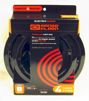 Range Kleen Electric (2) 6" & (2) 8" Style C Round Chrome Drip Pan