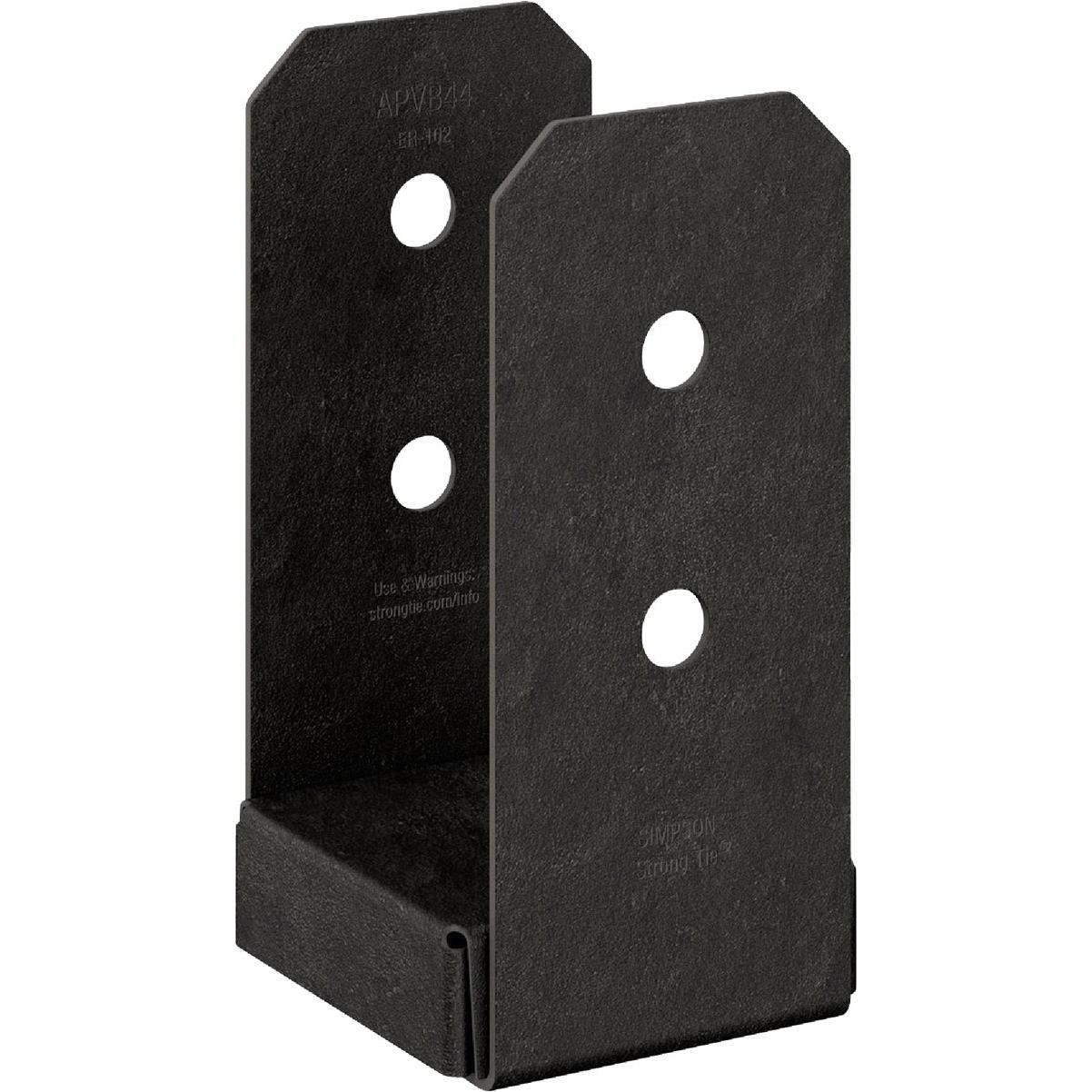 Simpson Strong-Tie Outdoor Accents Avant Collection 4 In. x 4 In. ZMAX Black Powder-Coated Post Base
