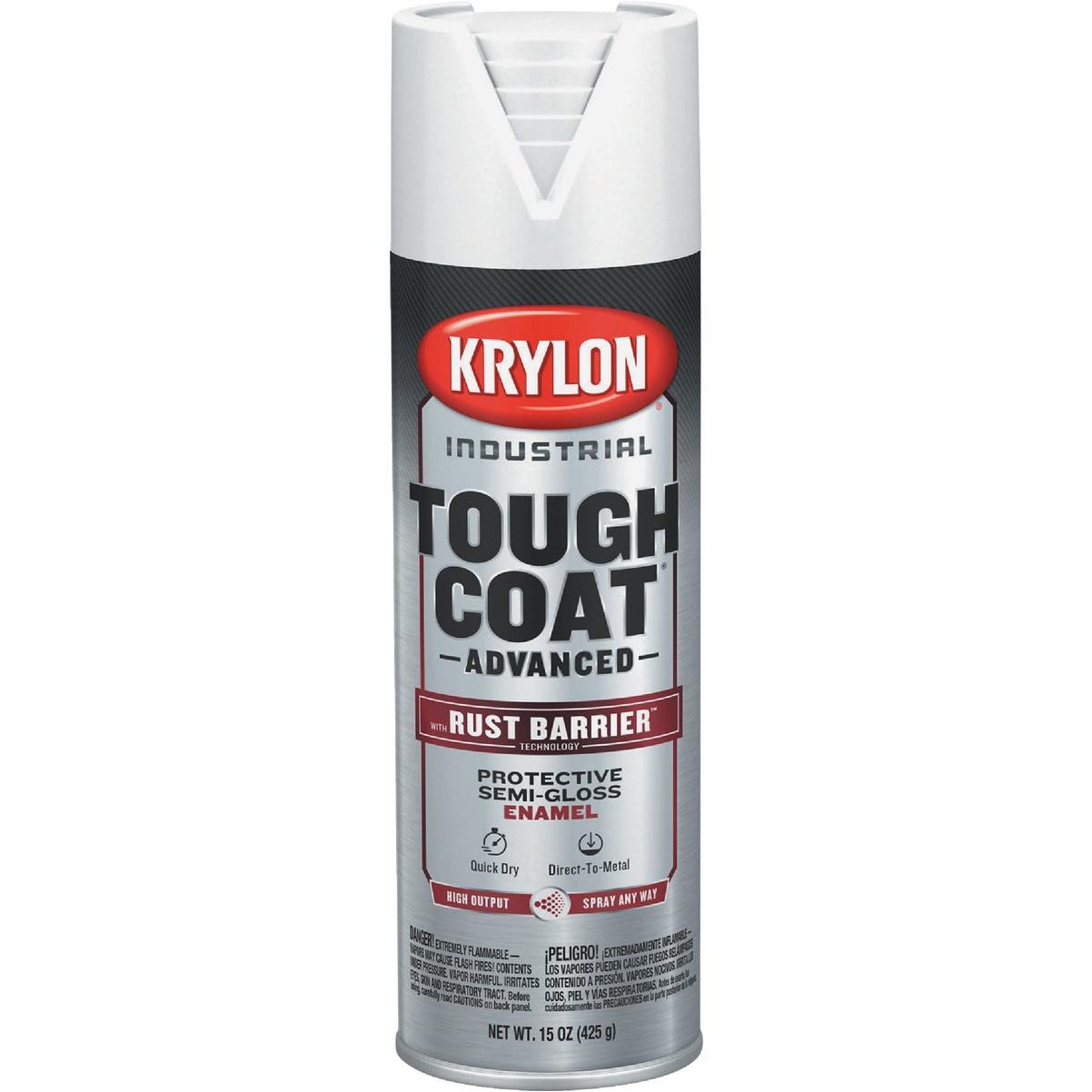 Krylon Industrial Tough Coat 15 Oz. Semi-Gloss White Rust Barrier Spray Enamel