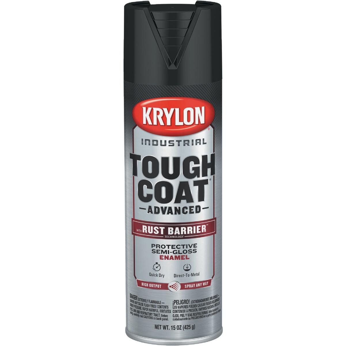 Krylon Industrial Tough Coat 15 Oz. Semi-Gloss Black Rust Barrier Spray Enamel