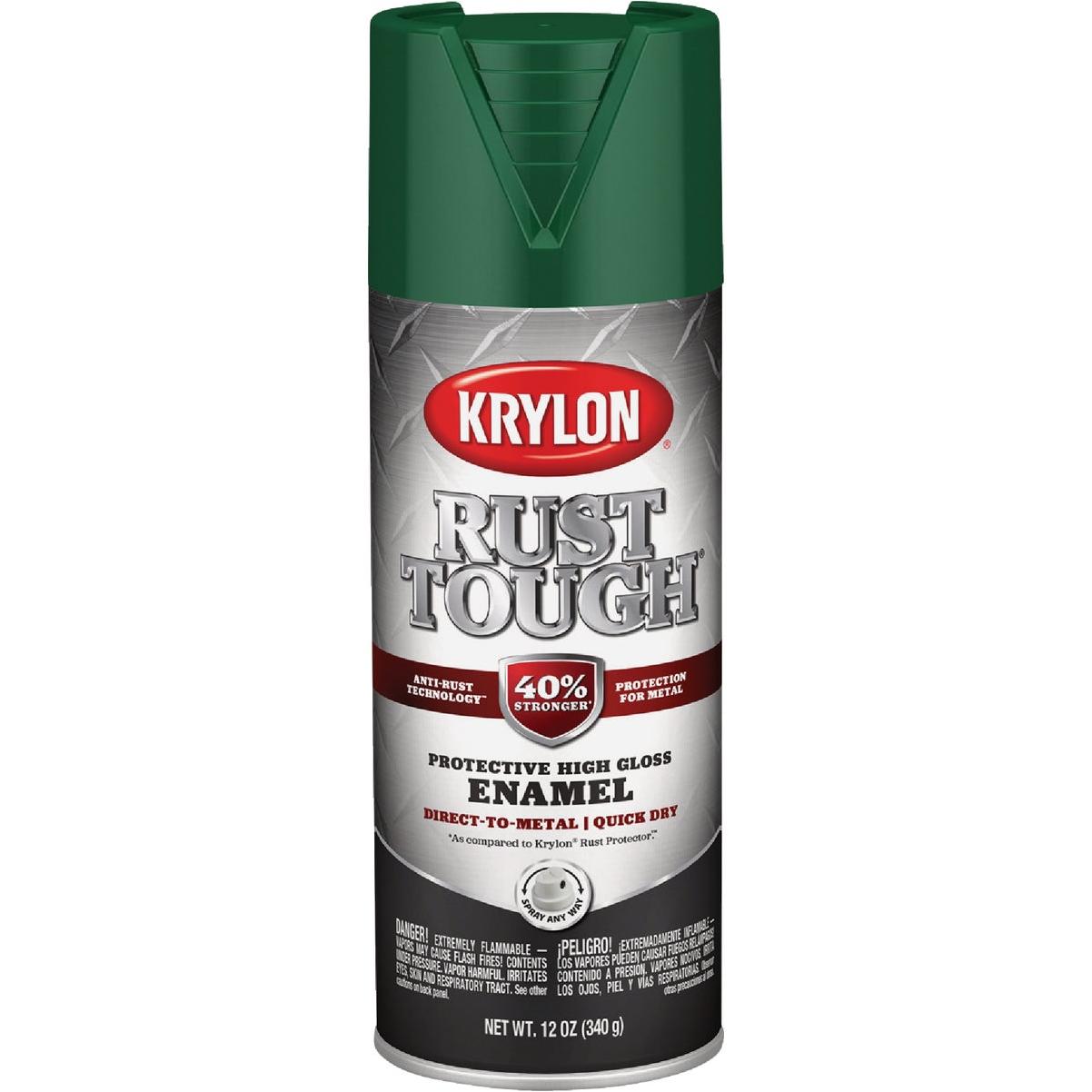 Krylon Rust Tough 12 Oz. Gloss Alkyd Enamel Spray Paint, Forest Green