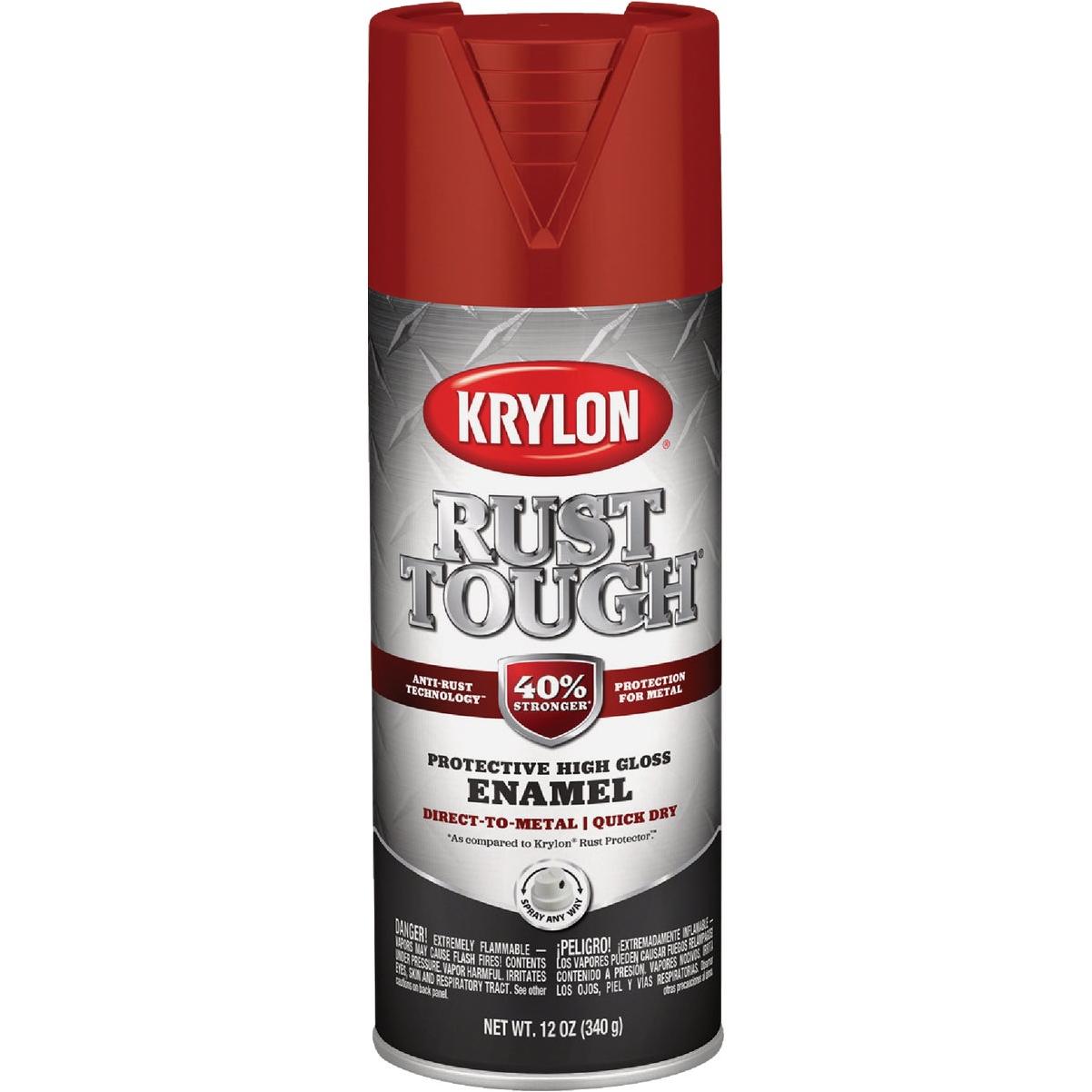 Krylon Rust Tough 12 Oz. Gloss Alkyd Enamel Spray Paint, Cherry Red