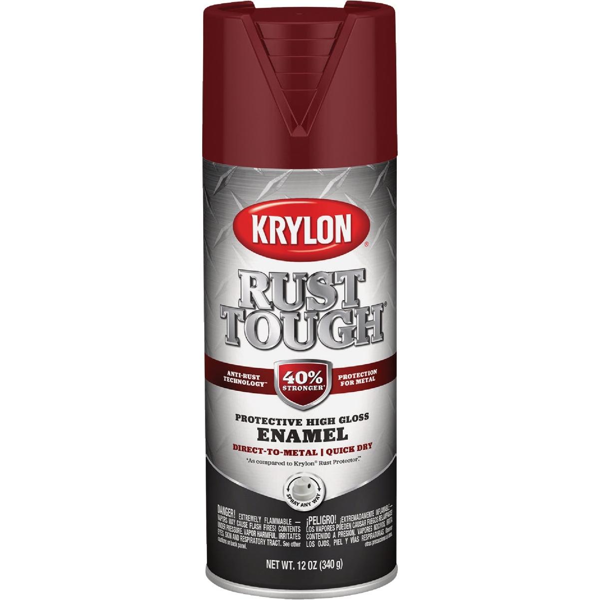 Krylon Rust Tough 12 Oz. Gloss Alkyd Enamel Spray Paint, Burgundy