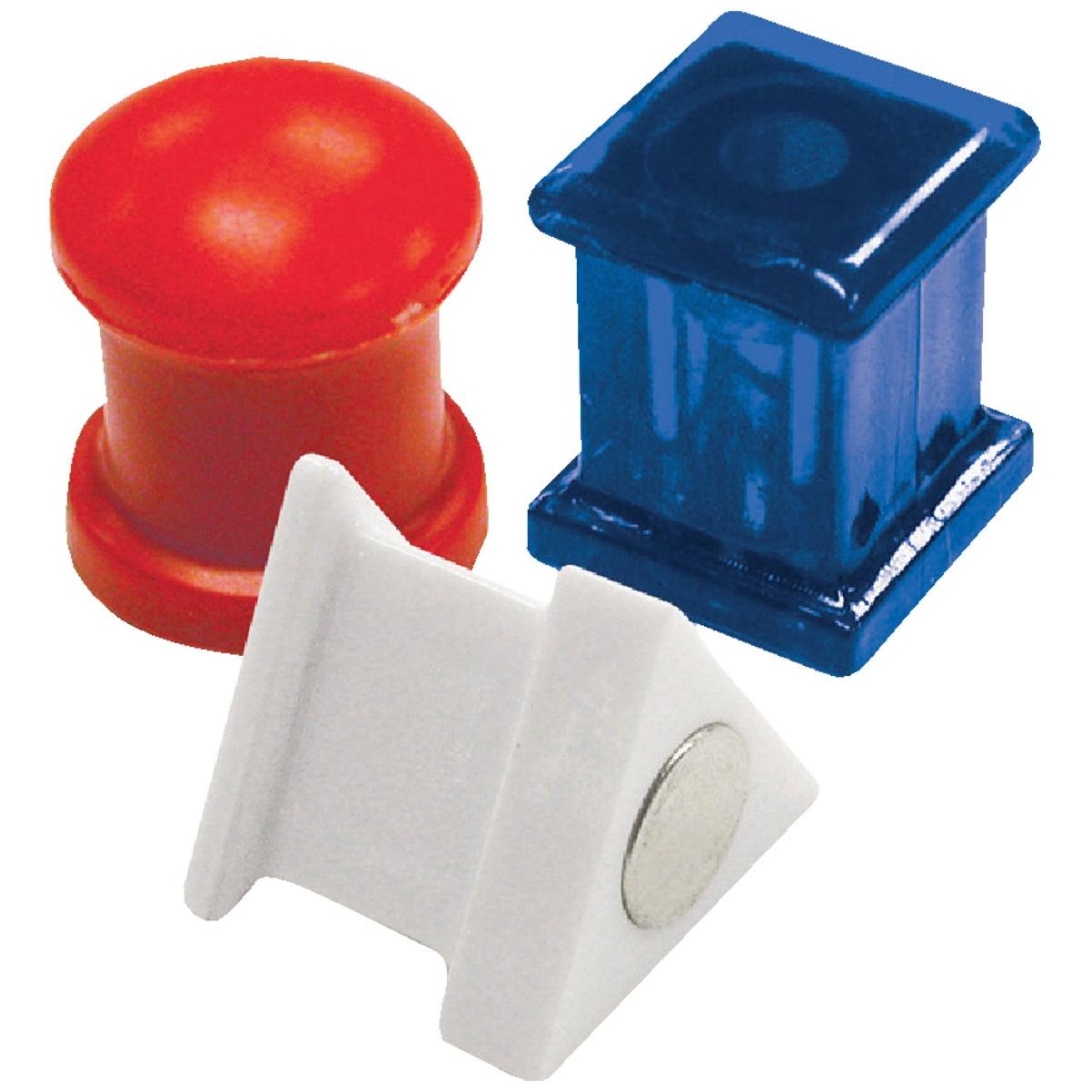 Master Magnetics 5/8 In. H. Red/White/Blue Plastic Magnetic Note Holder Push Pins (6-Pack)