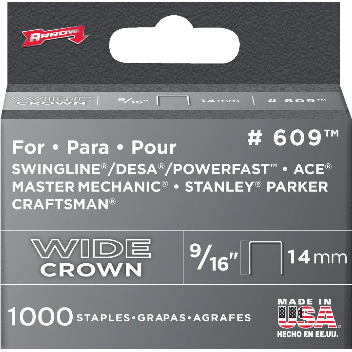 Arrow Heavy-Duty Wide Crown Staple, 9/16 In. (1000-Pack)