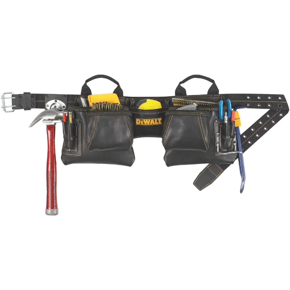 DEWALT 12-Pocket Leather Carpenter Apron