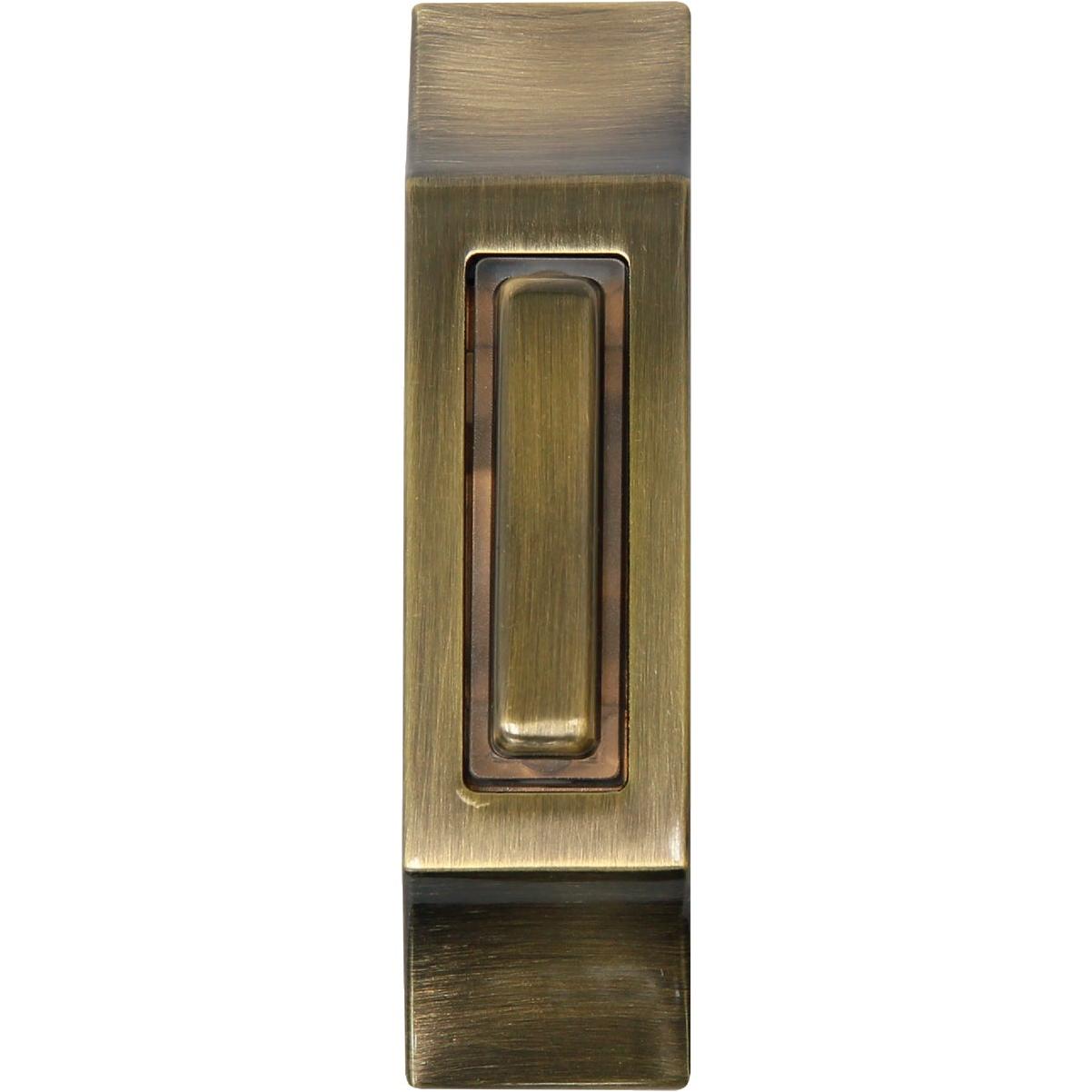 IQ America Wired Antique Brass Lighted Doorbell Button
