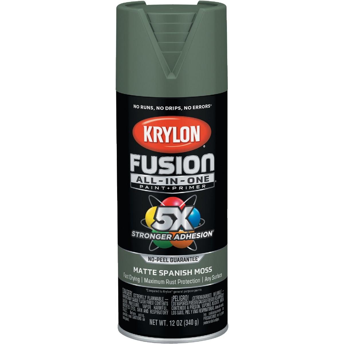 Krylon Fusion All-In One 12 Oz. Matte Spray Paint, Spanish Moss