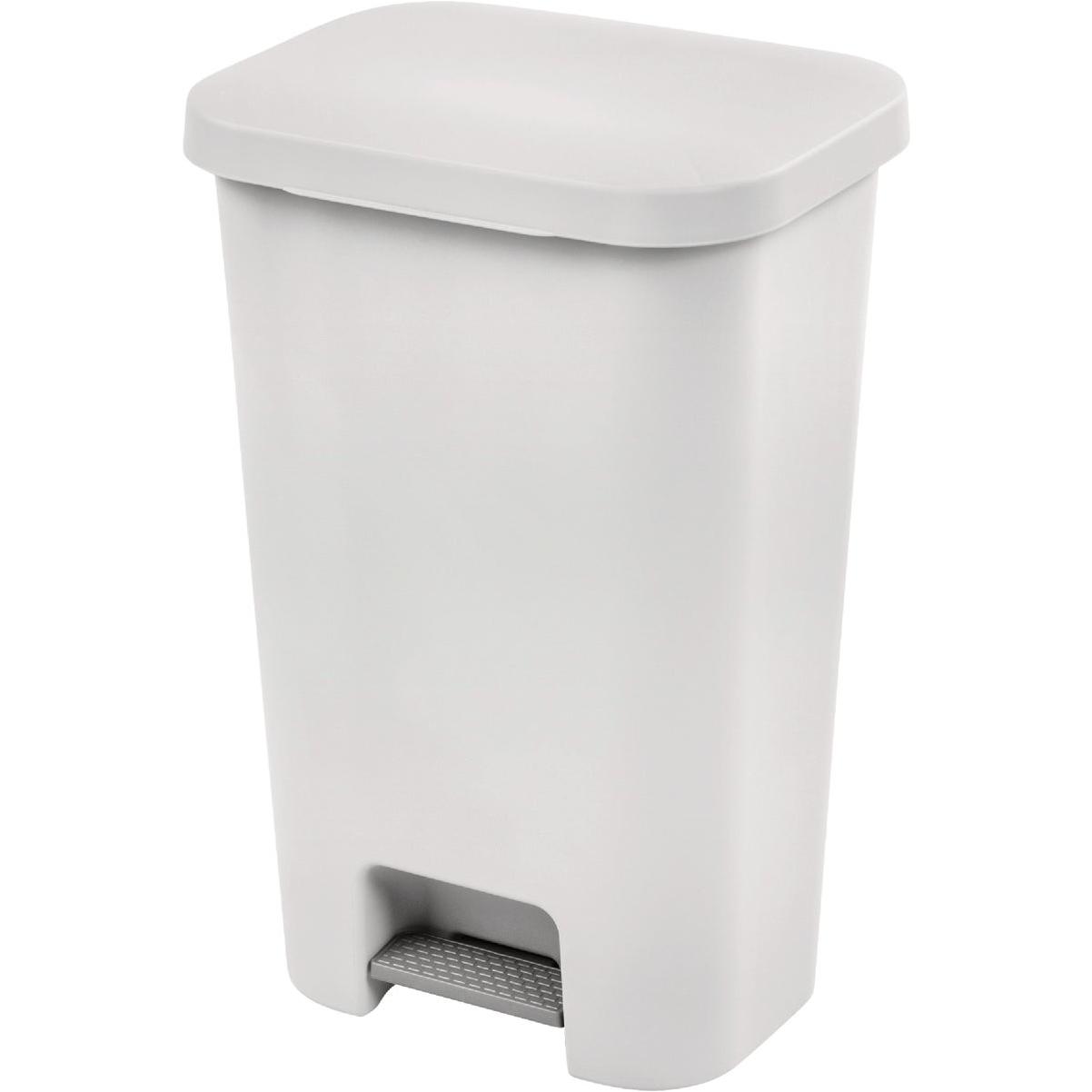 Sterilite 11.9 Gal. White StepOn Wastebasket