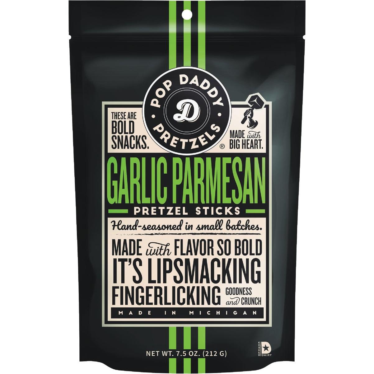 Pop Daddy 7.5 Oz. Garlic Parmesan Pretzel Sticks