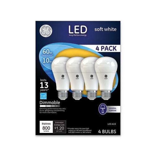 GE LED 10 Watt Soft White - A19