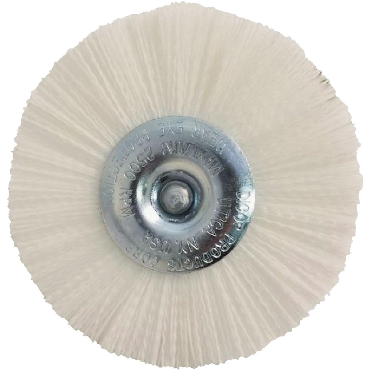 Dico Nyalox 4 In. White Nylon Non-Abrasive Drill-Mounted Brush