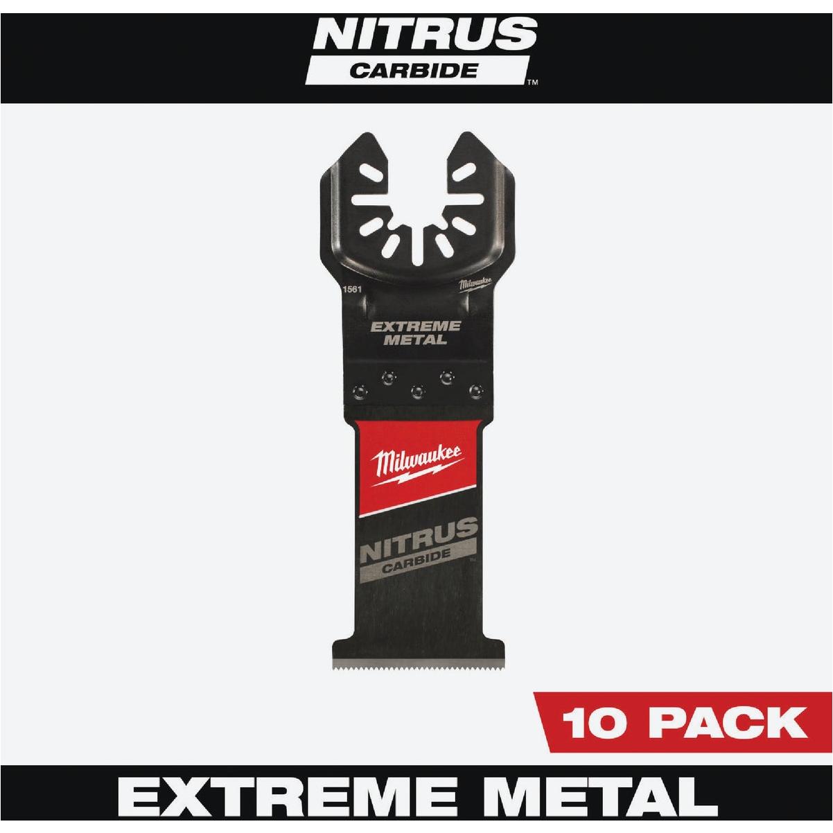 Milwaukee NITRUS CARBIDE 1-3/8 In. Extreme Metal Universal Fit OPEN-LOK Oscillating Blade (10-Pack)