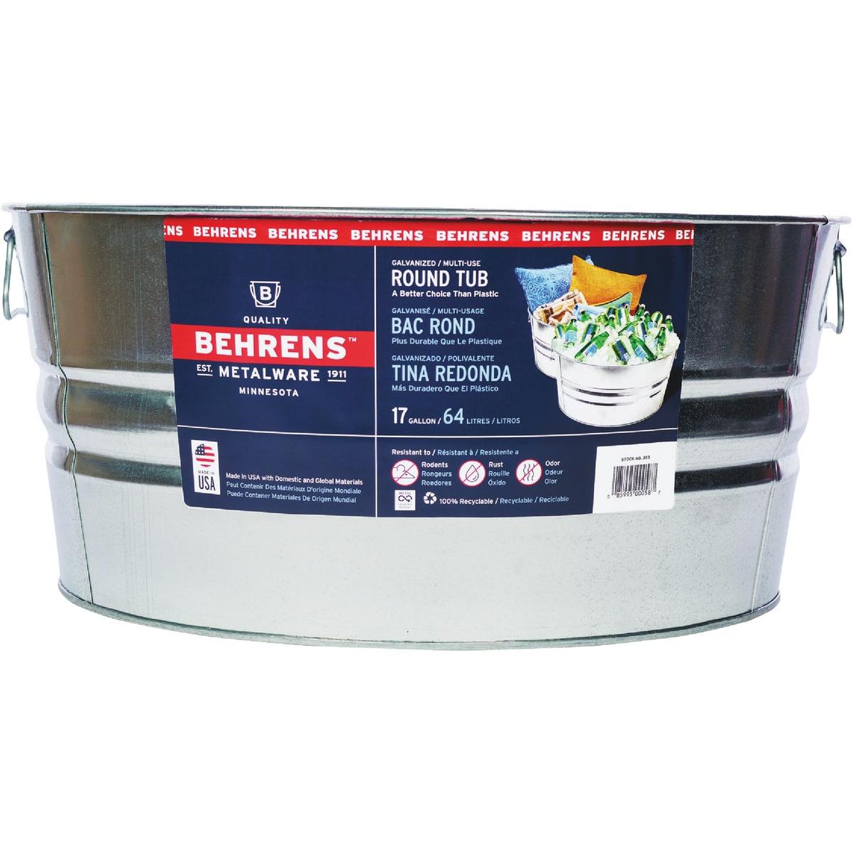 Behrens 17 Gal. Round Galvanized Steel Utility Tub
