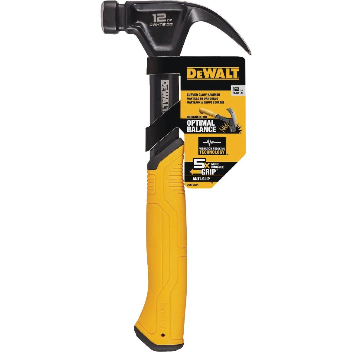 DEWALT 12 Oz. Smooth-Face Curved Claw Hammer with Steel Handle