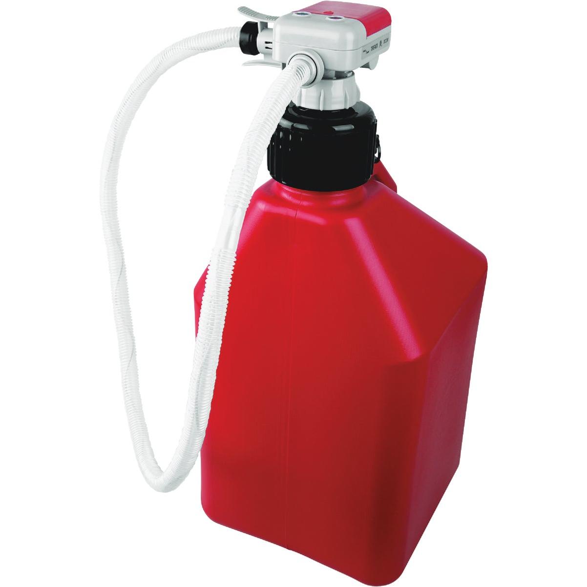 Tera Pump Battery Powered Fuel Transfer Pump with XL Vinyl Hose and U-Jug Adapter