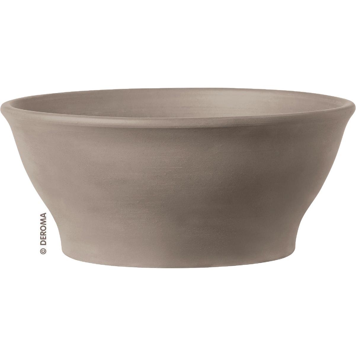 Deroma 12.6 In. Grafite Clay Bowl Planter