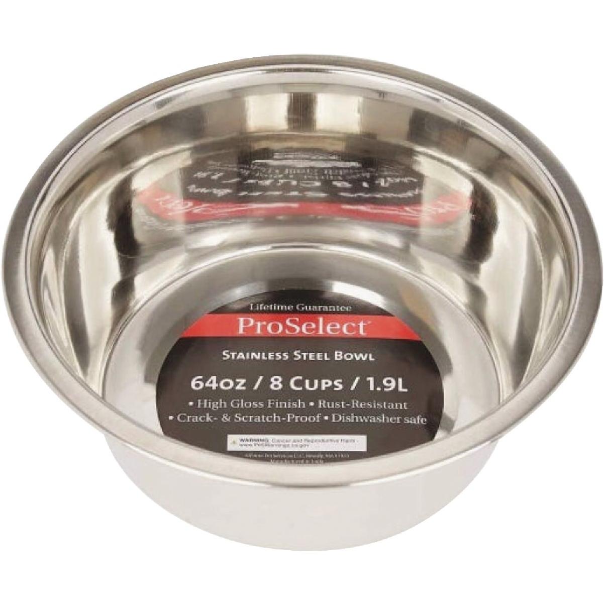Boss Pet ProSelect 64 Oz. Heavy Stainless Steel Mirror Finish Dog Bowl