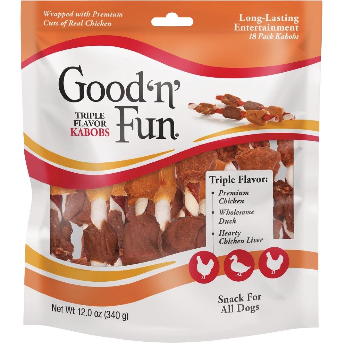 Good 'N' Fun Triple Flavor Kabob Dog Snack (18-Pack)