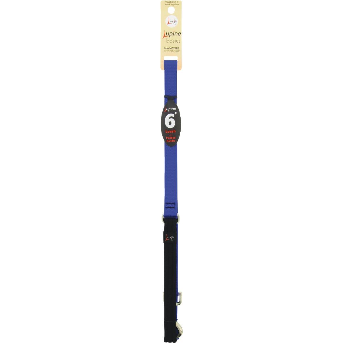 Lupine 3/4 In. x 6 Ft. Traditional Solid Blue Dog Leash