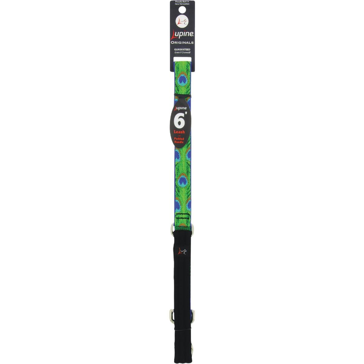 Lupine 1 In. x 6 Ft. Woven Pattern Tail Feather Dog Leash